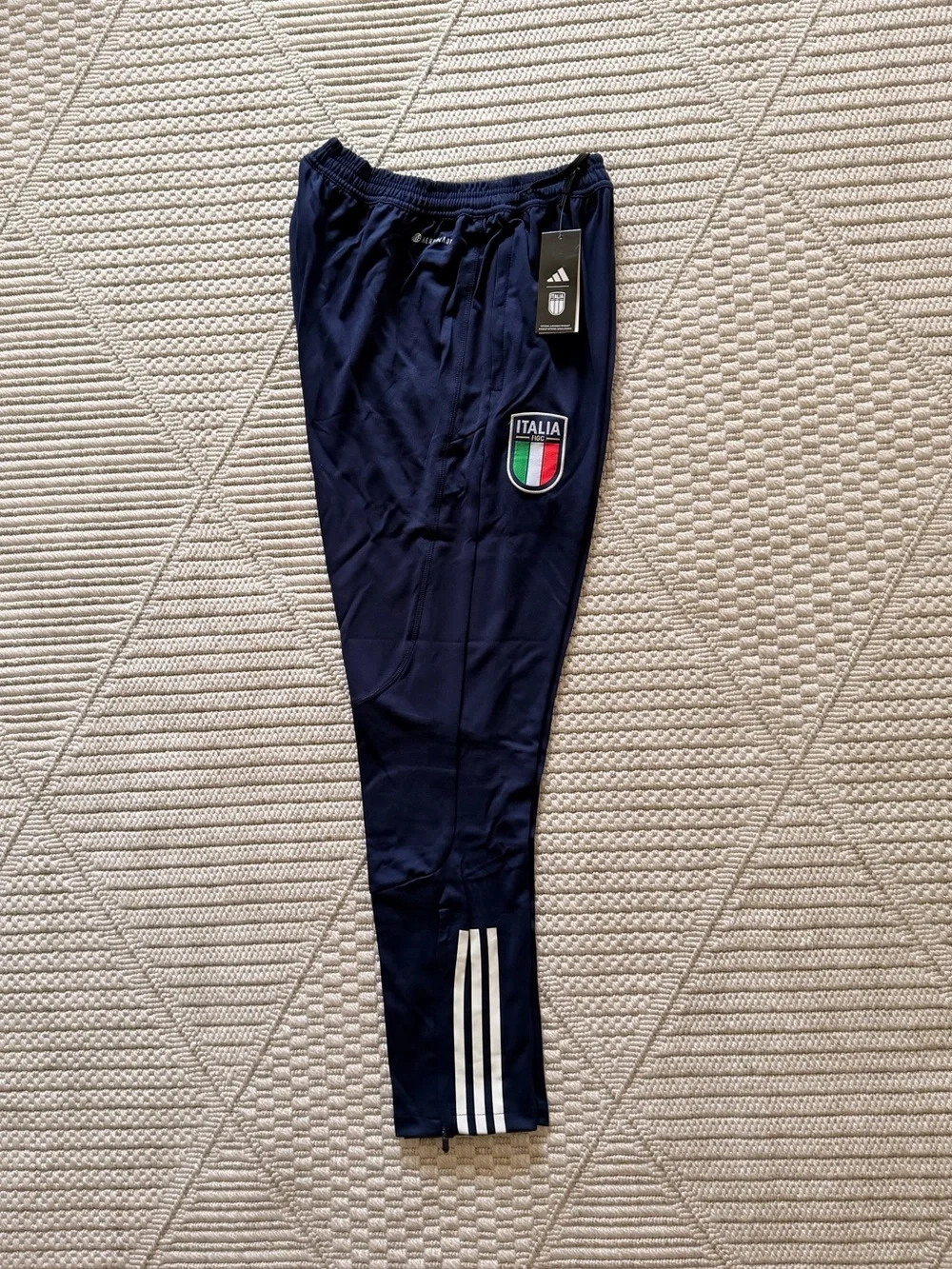 adidas Navy and White Italy Training Track Top & Pants Set
